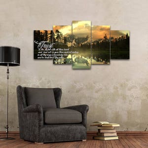 Proverbs 3:5-6 #32 KJV Biblical Wall Art, Bible Quote Art, Bible Verse Prints, Christian Art Gifts, Religious Gifts, Christian Prints