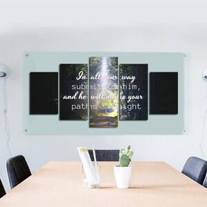 Proverbs 3:6 5 NIV He Will Direct Your Path Scripture Art, Framed Bible verses, Religious framed art, Wall Hangings, Christian image 1