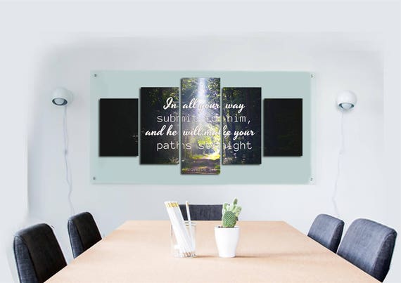 Proverbs 3 6 5 Niv He Will Direct Your Path Scripture Art Framed Bible Verses Religious Framed Art Wall Hangings Christian