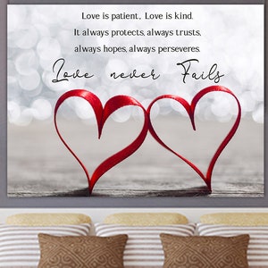 1 Corinthians 13 'love is Patient Love is Kind' #18 Wall Art Canvas ...