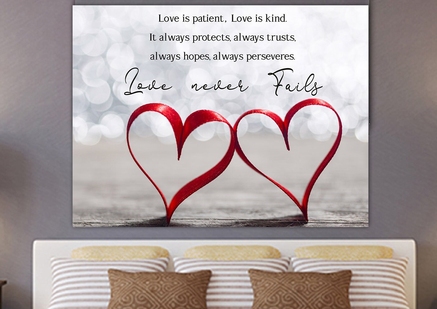 1 Corinthians 13 'love is Patient Love is Kind' #18 Wall Art Canvas ...
