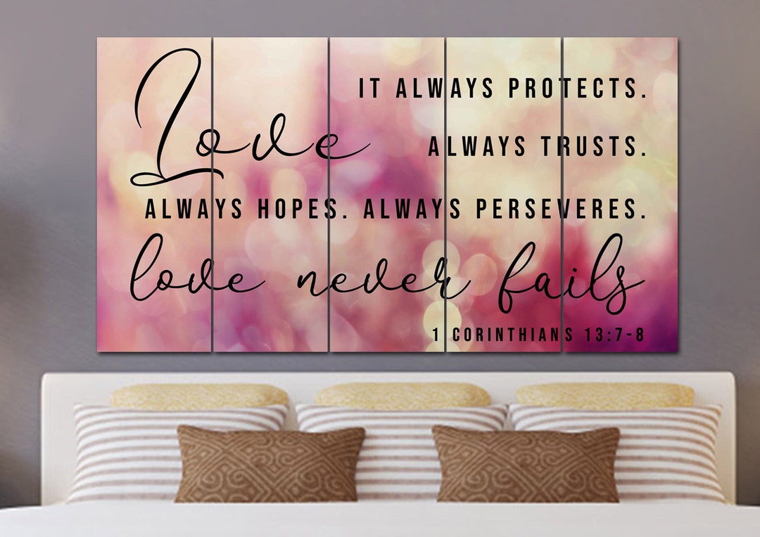 1 Corinthians 13 'love is Patient Love is Kind' #19 Wall Art Canvas ...