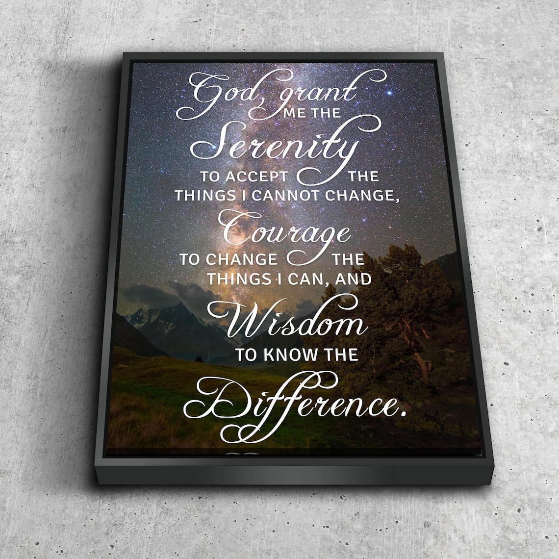 Serenity Prayer 3 Wall Art Canvas Print Framed Wall Hanging Etsy