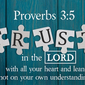 Proverbs 3:5 #4 NIV Trust in the Lord with all your Heart Scripture Art, Framed Bible verses, Religious framed art, Wall Hangings, Christian