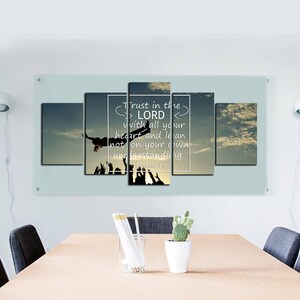 Proverbs 3:5 #2 NIV Trust in the Lord with all your Heart Scripture Art, Framed Bible verses, Religious framed art, Wall Hangings, Christian