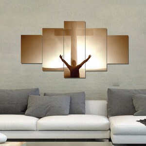 Cast Your Burdens on God #7| Hanging | Framed | Home Decor | Cross Wall Hanging | wall crosses | crucifix  Large Cross Decor |