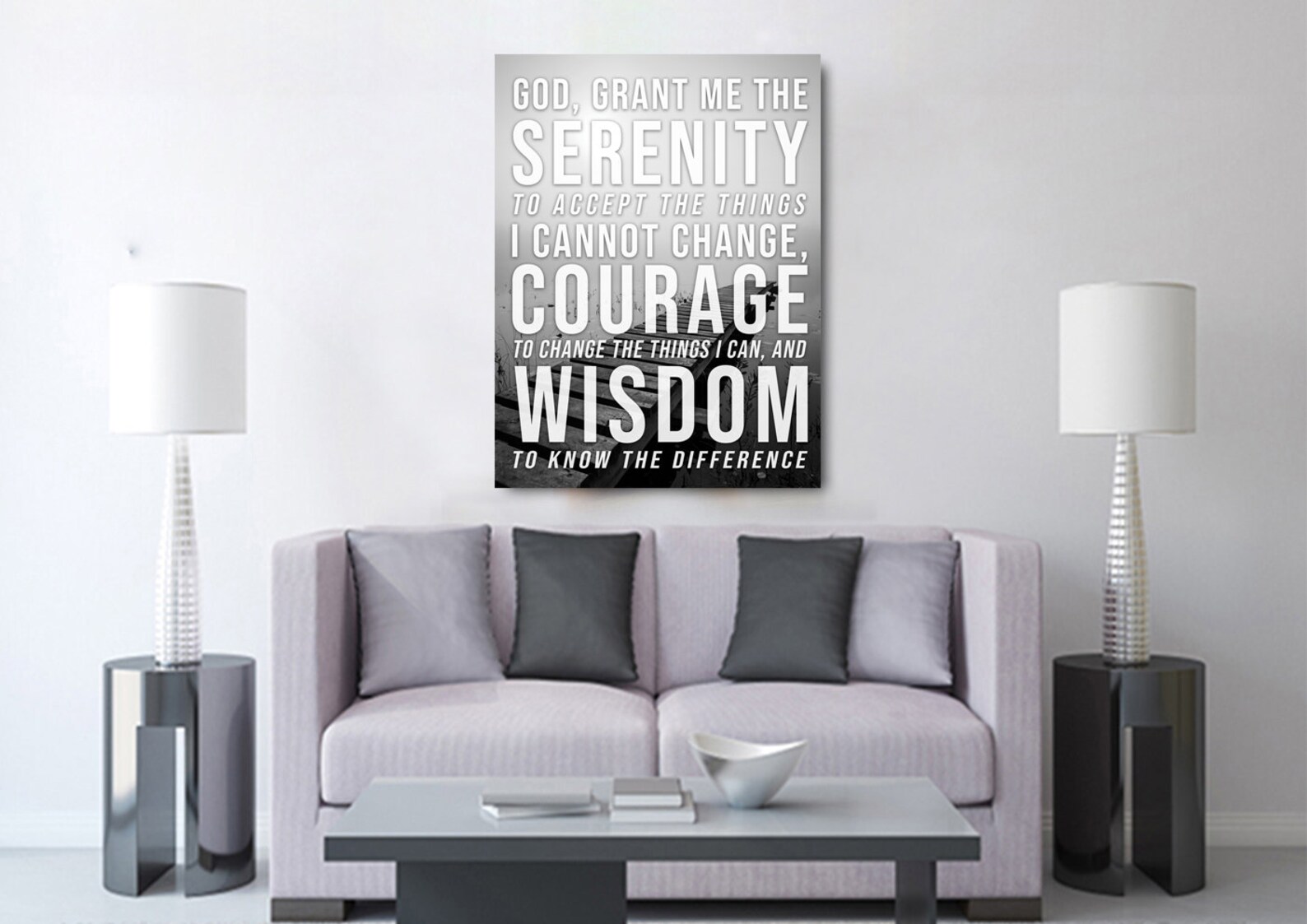 Serenity Prayer 1 Wall Art Canvas Print Framed Wall Hanging Etsy