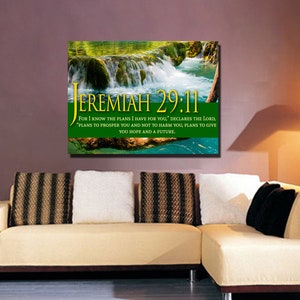 Jeremiah 29:11 #11 NIV 'For I Know the Plans I have for you' Jeremiah 29 11 Wall Art | Canvas | Print | Wall Hanging | Framed | Wall Decor
