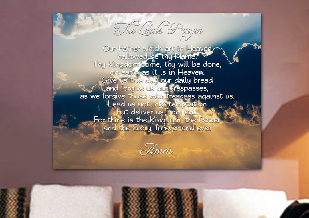 Through Clouds #3 the Lords Prayer Wall Art | Hanging | Framed | Wall ...