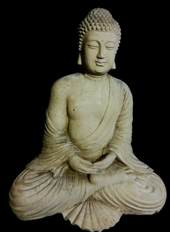 BUDDHA STATUE Stone Garden Ornament Decor