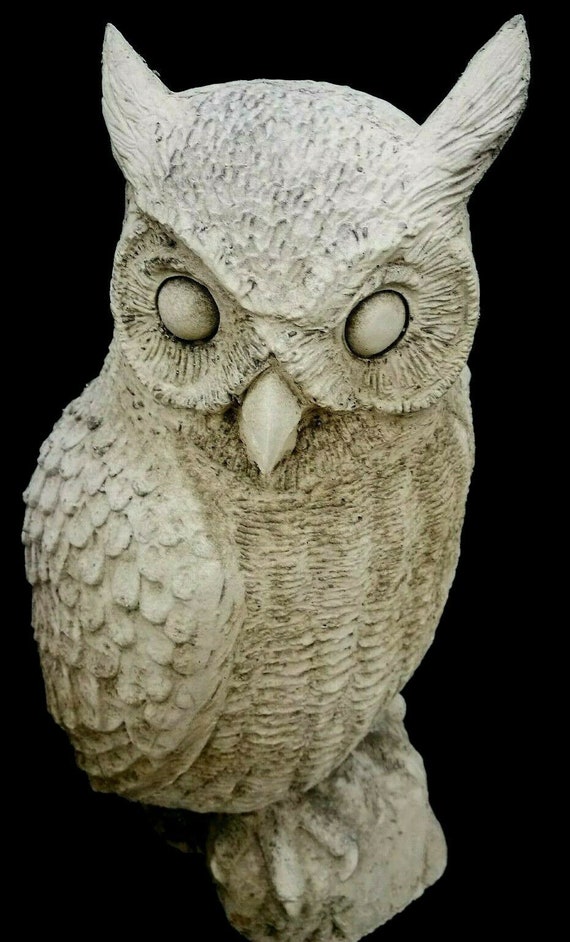 Owl Garden ornament concrete stone statue 50cm