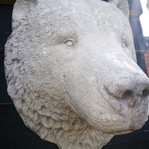 Adorno de placa colgante de pared con cabeza de oso