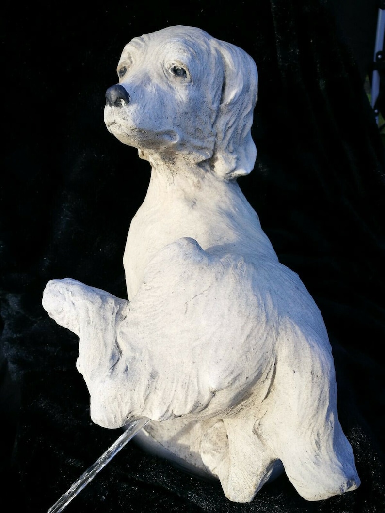 Peeing Dog Garden Statue Fountain...concrete Gardenornament Etsy UK