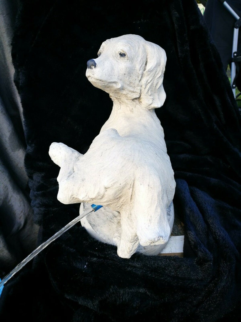 Peeing Dog Garden Statue Fountain...concrete Gardenornament Etsy UK