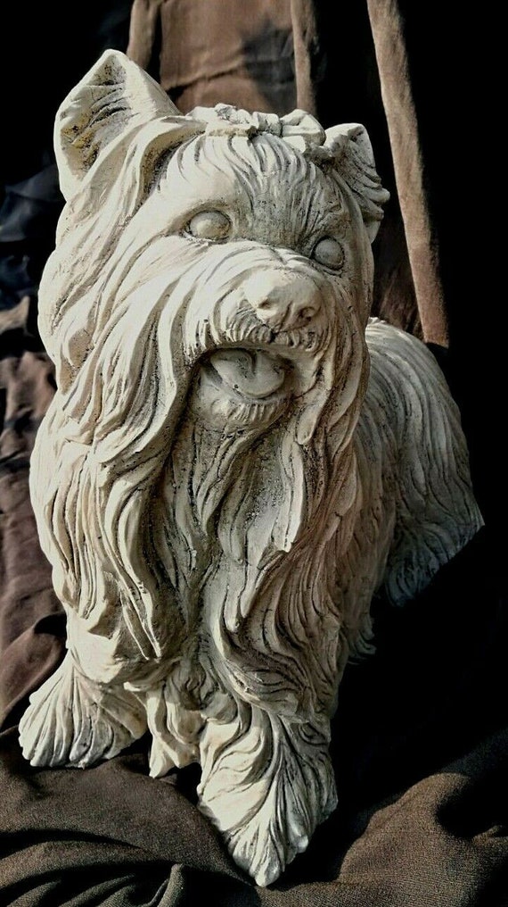 Yorkshire Terrier beautiful concrete garden ornament
