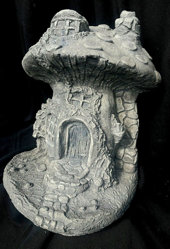 Garden Fairy house cottage ornament concrete stone 27cm