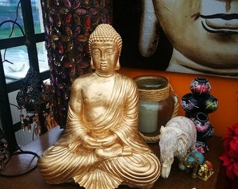 BUDDHA STATUE/ in aussen Gold