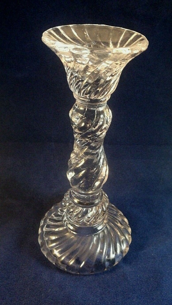 2Vintage Crystal Candle Holder