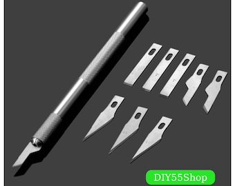 High Quality 9 Blades Wood Carving Tools Fruit Food Craft Sculpture Engraving Knife Scalpel DIY Cutting Tool PCB Repair DIY Hand Razor