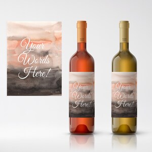 Editable Wine Label DIY Wine Label Your Text Here Personal ...