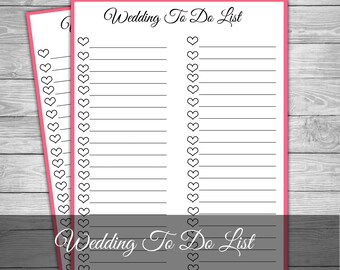 wedding to do list wedding checklist wedding banner wedding organiser wedding notepad bridal checklist wedding planner pdf wedding