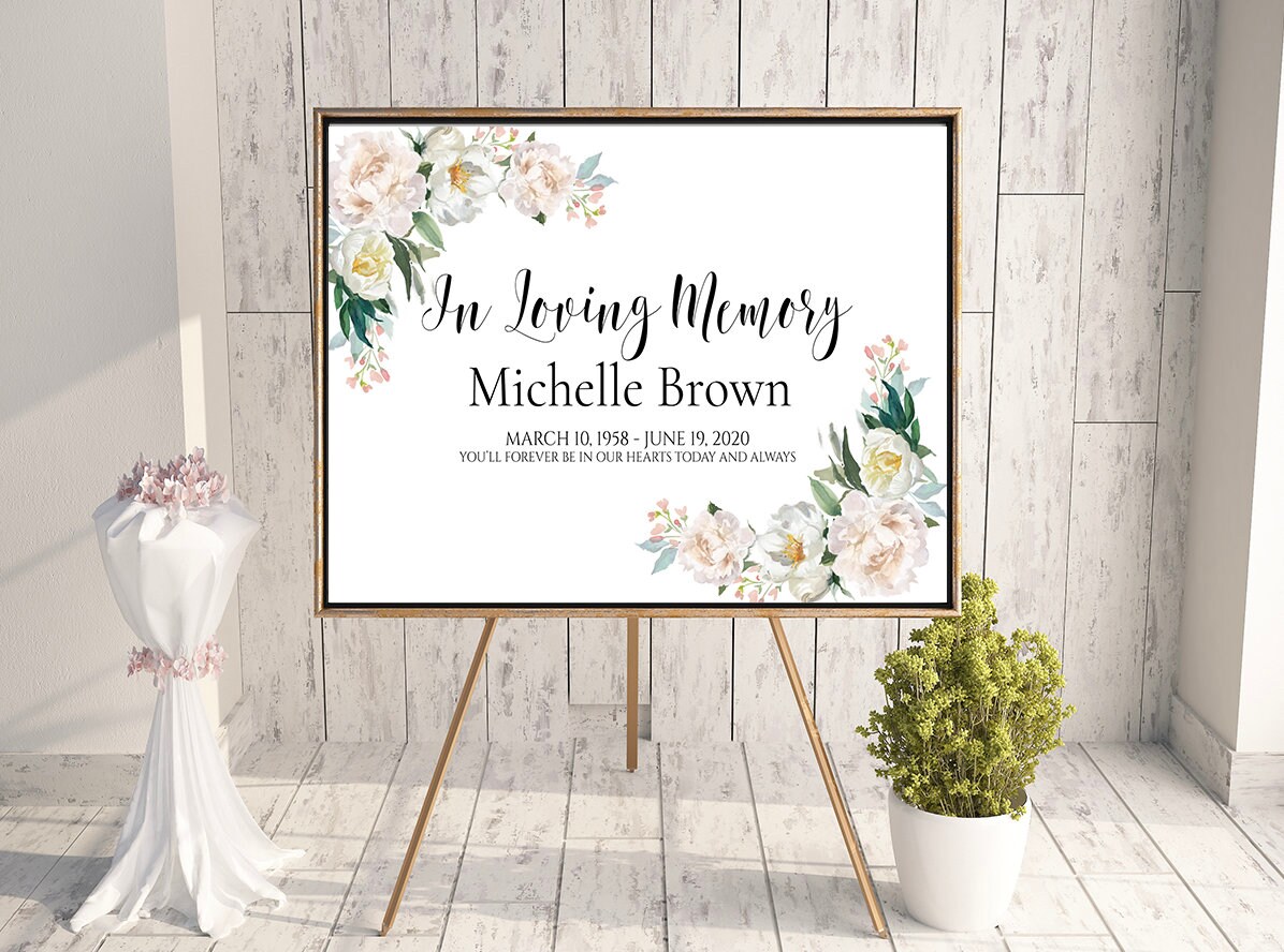 printable funeral funeral printable, funeral ideas funeral decor Funeral sign celebration of life memorial sign funeral memorial