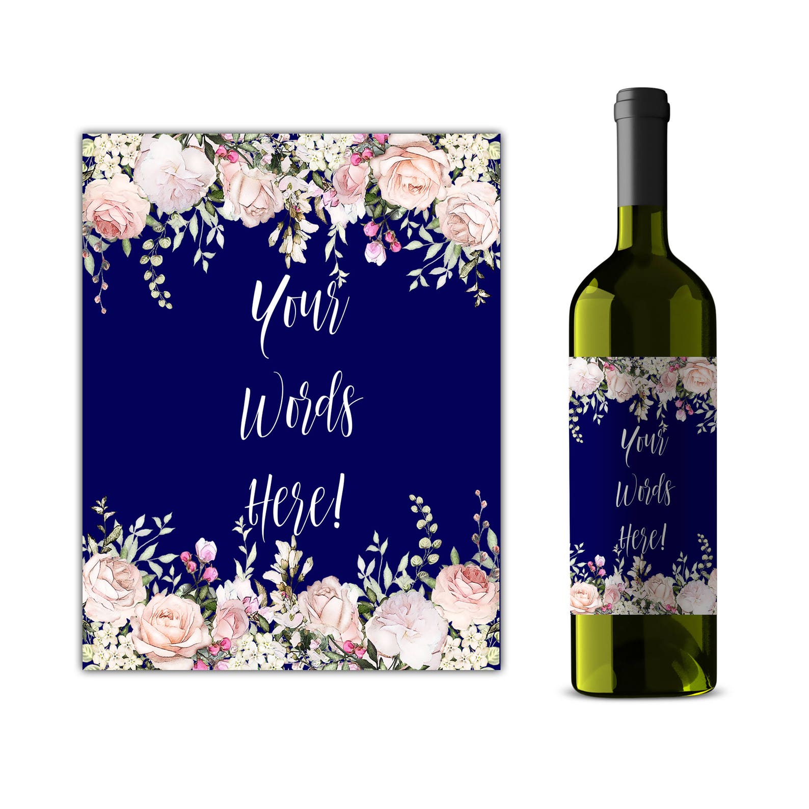 Editable Wine Label DIY Wine Label Your Text Here Personal Etsy
