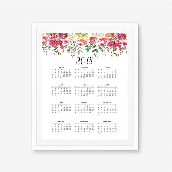 Yearly Calendar 18 Yearly Calendar 18 Wall Calendar Etsy Yearly Calendar 18 Yearly Calendar 18 Wall Calendar Etsy