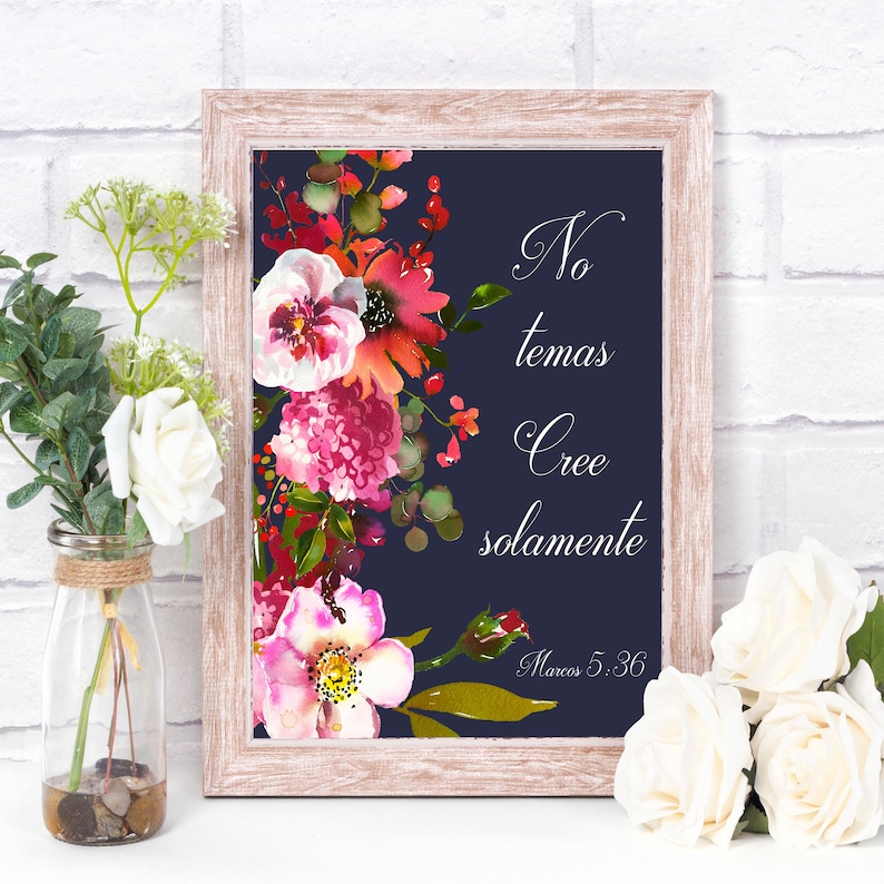 Spanish Bible Verse Matthew 19 26 Spanish Bible Print Etsy