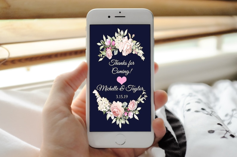 thank you for coming Phone invitation newlywed thank you digital invitation, thanks for coming thank you so much message invitation