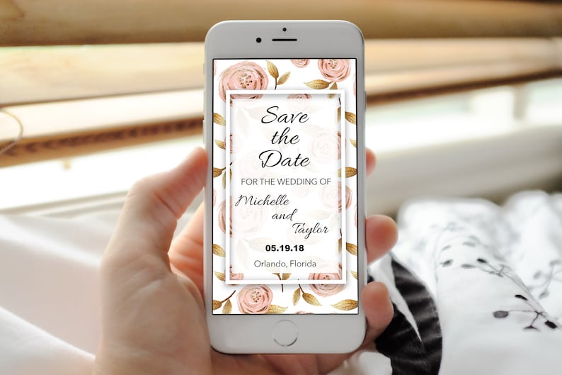 Summer save the date Spring save the email invitation cute save the date electronic invite cheap save the date Digital Invitation