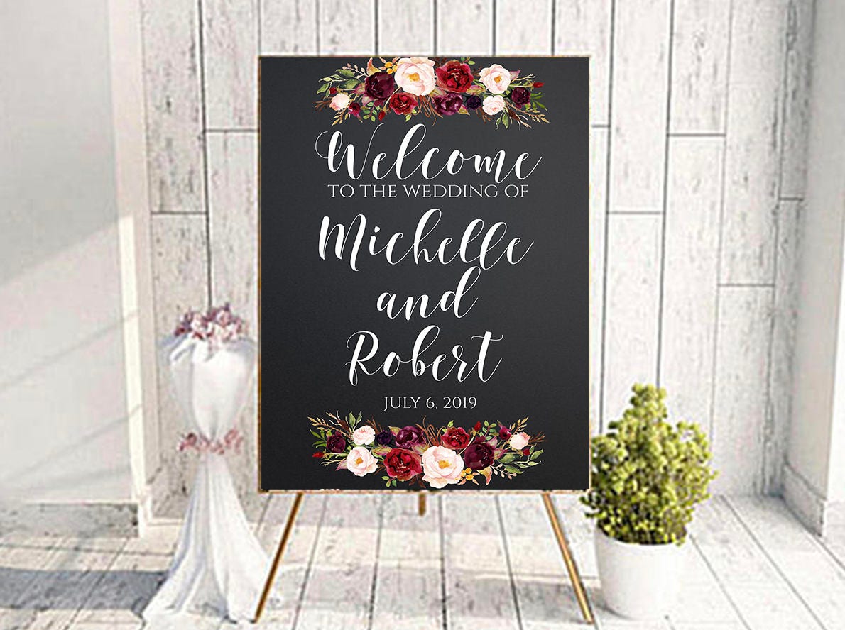 Large chalkboard chalk wedding sign blackboard sign wedding Etsy