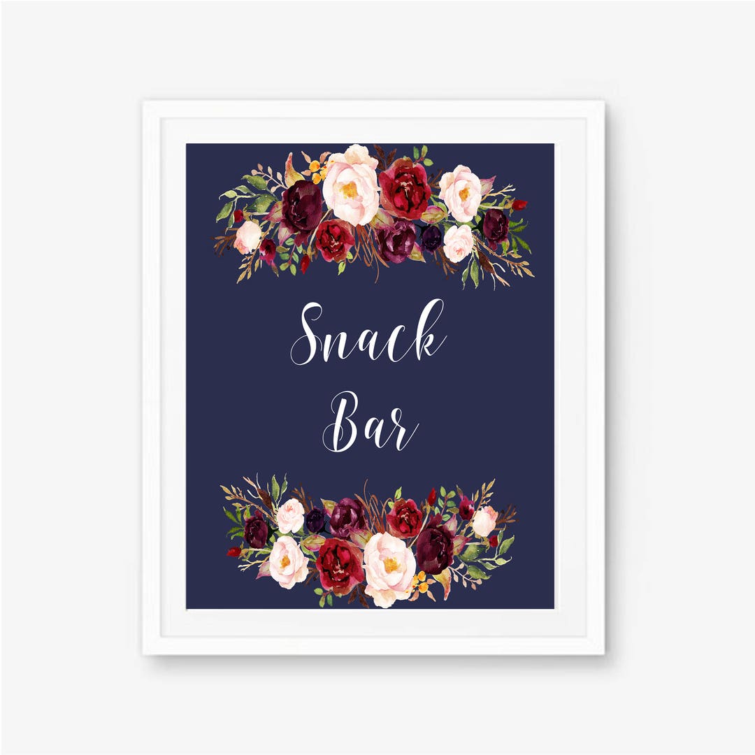 Snack Bar Snack Bar Sign Wedding Snack Bar Late Night Etsy
