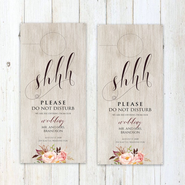 Hotel Door Hanger Etsy