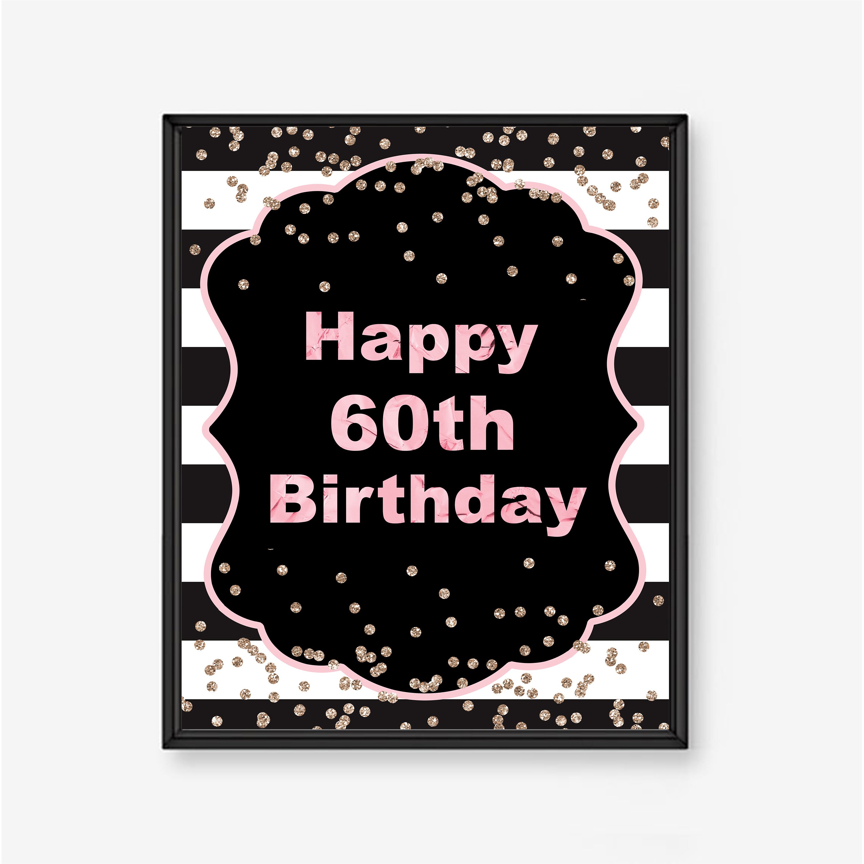 60th Birthday Decor 60th Birthday Poster 60th Birthday - Etsy Canada