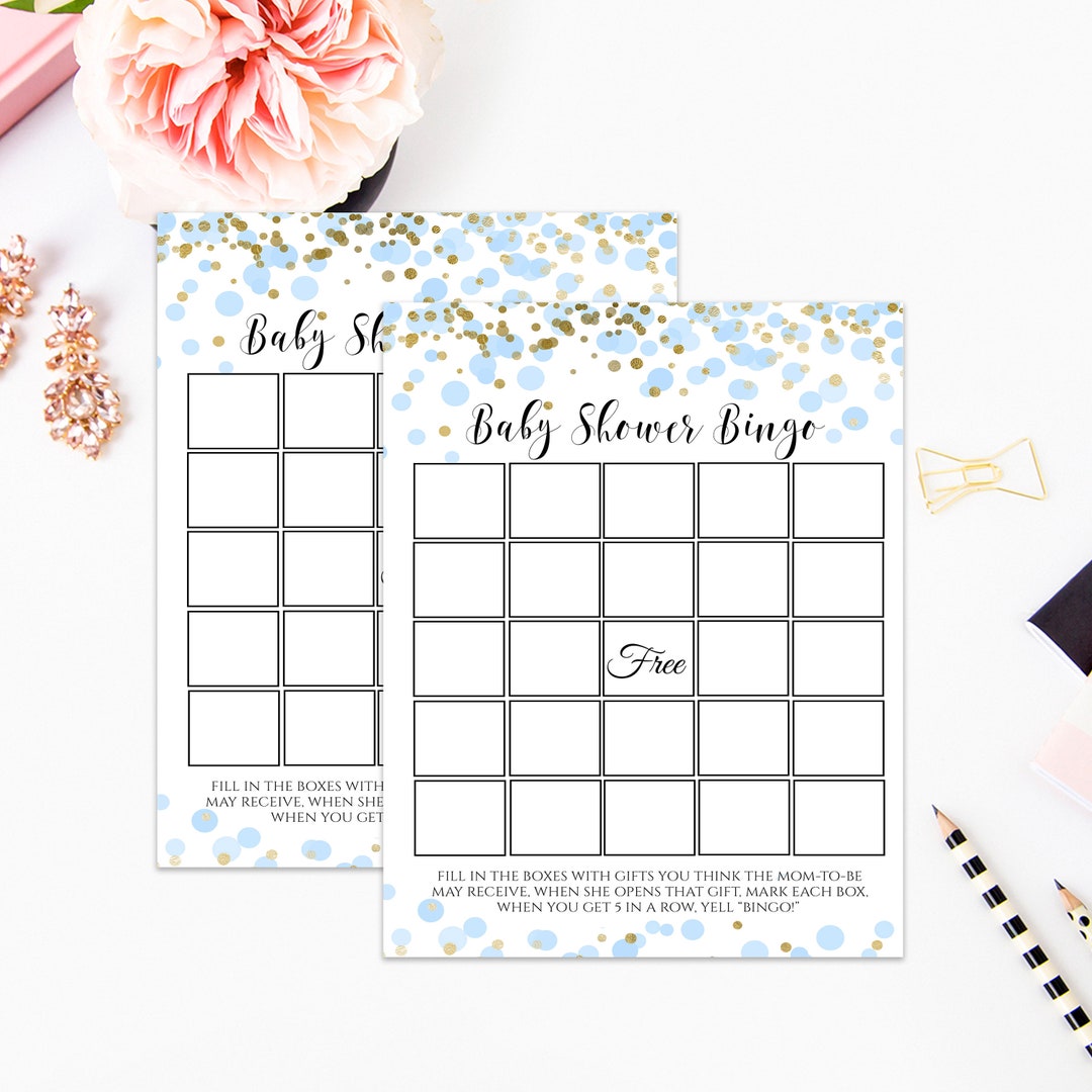 Confetti Bingo Game Baby Sprinkle Bingo. Floral Bingo Game - Etsy