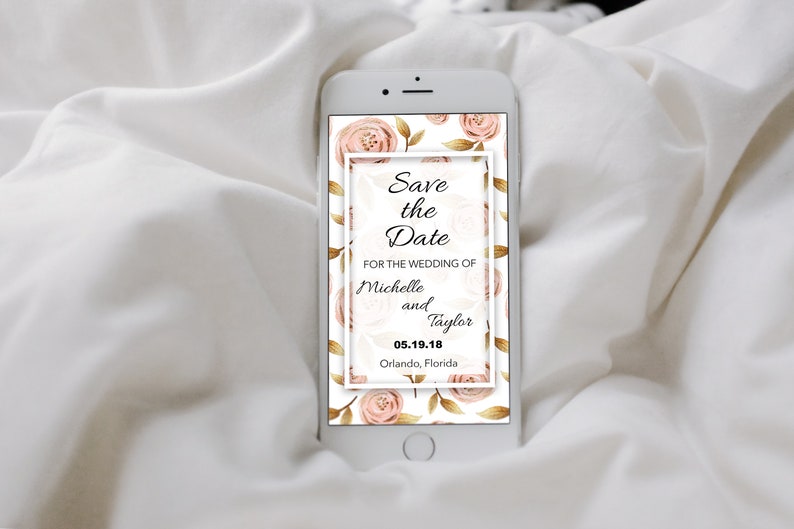 Summer save the date Spring save the email invitation cute save the date electronic invite cheap save the date Digital Invitation