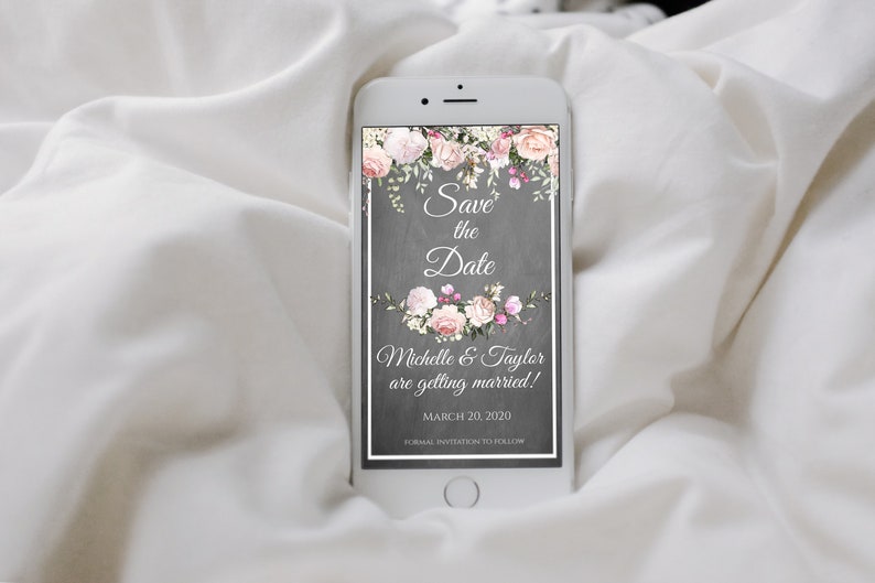 Digital invitation email invitation electronic invite boho Etsy