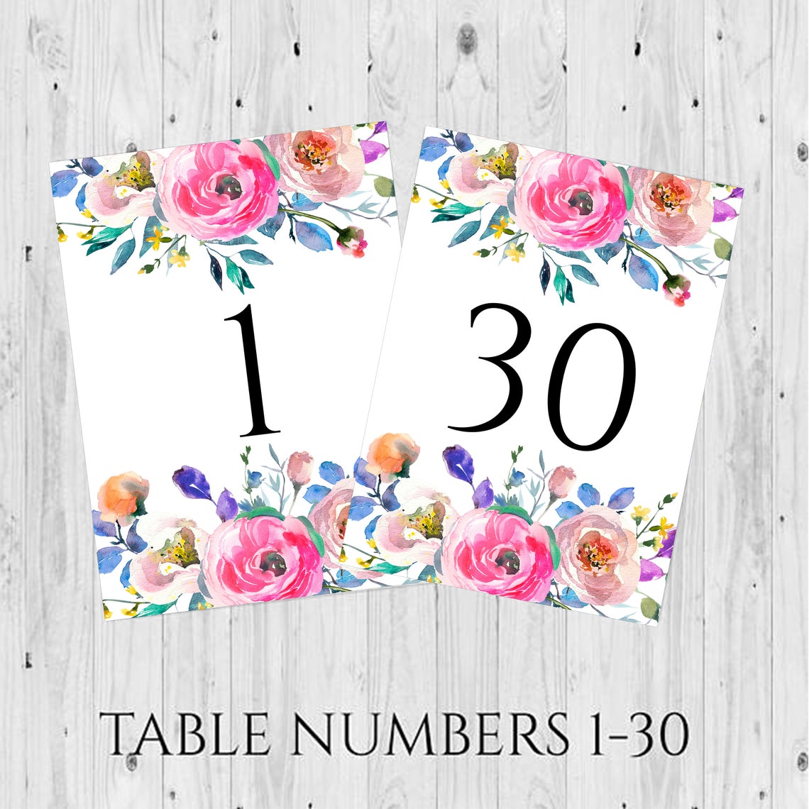Pink table numbers boho table numbers blush table numbers
