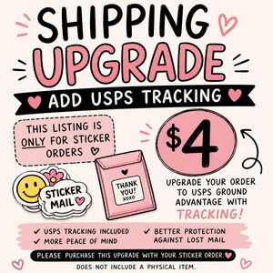 USPS Tracking Upgrade – Sticker Orders Only