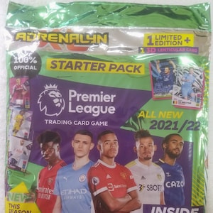 Panini Premier League Adrenalyn XL 2021-22 StarterPack - Binder + 4 Packs + 1 Limited Edition + 1 3D Lenticular Card + A2 100% Authentiek