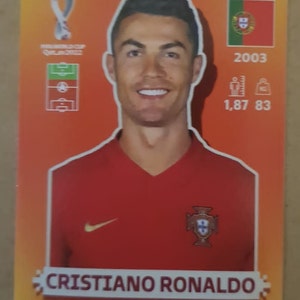 Panini Copa Mundial de la FIFA 2022 Qatar CRISTIANO RONALDO Portugal Copa del Mundo Qatar 2022 Panini #17 Por Orange Version Mint/Near Mint