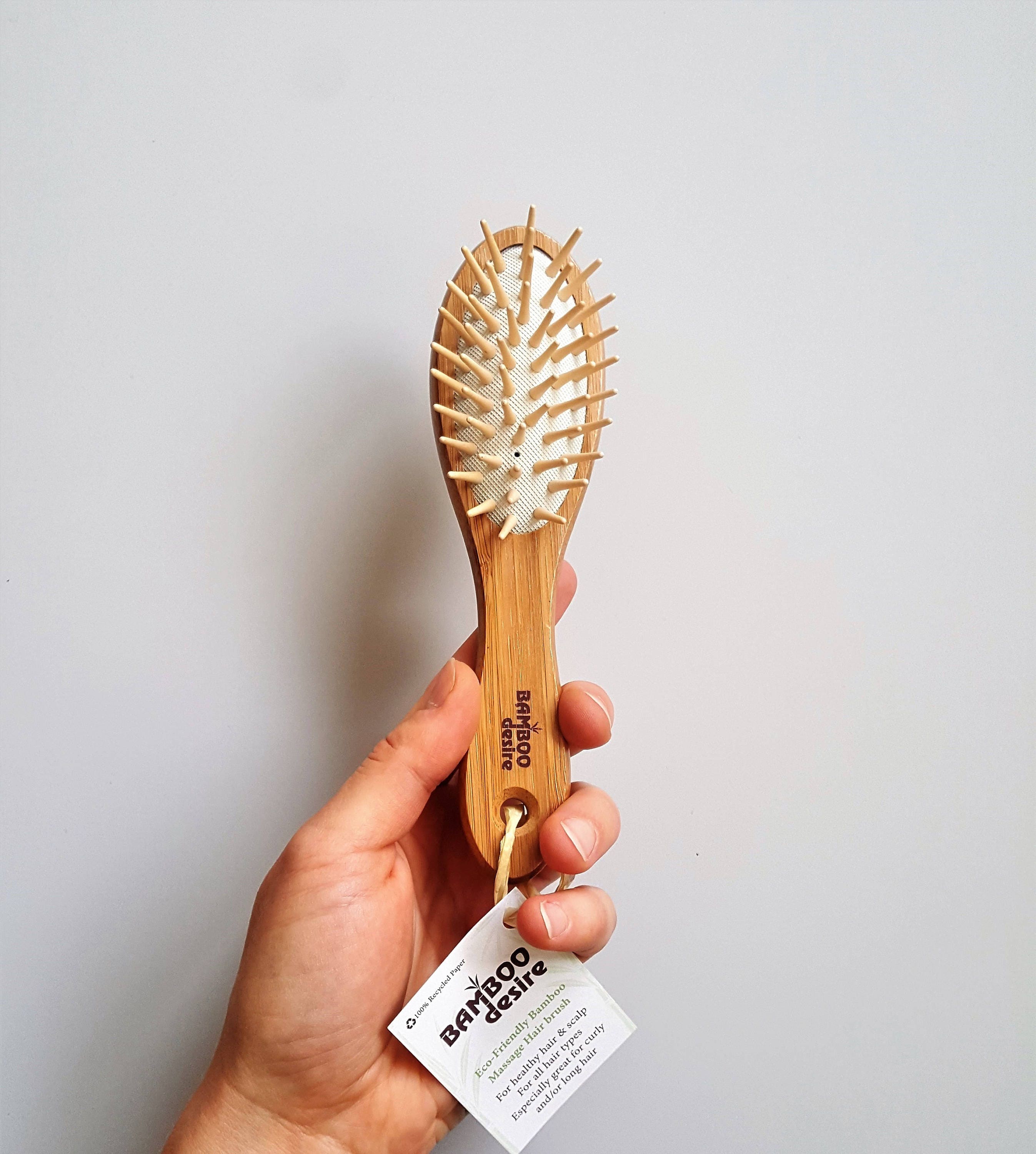 Bamboo Wood Mini Hair Brush Natural Eco Friendly Sustainable - Etsy