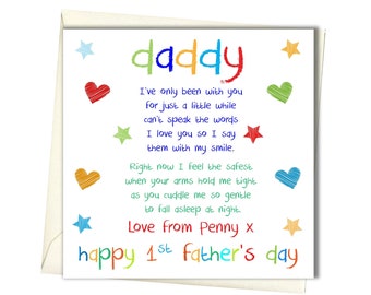 1st fathers day card