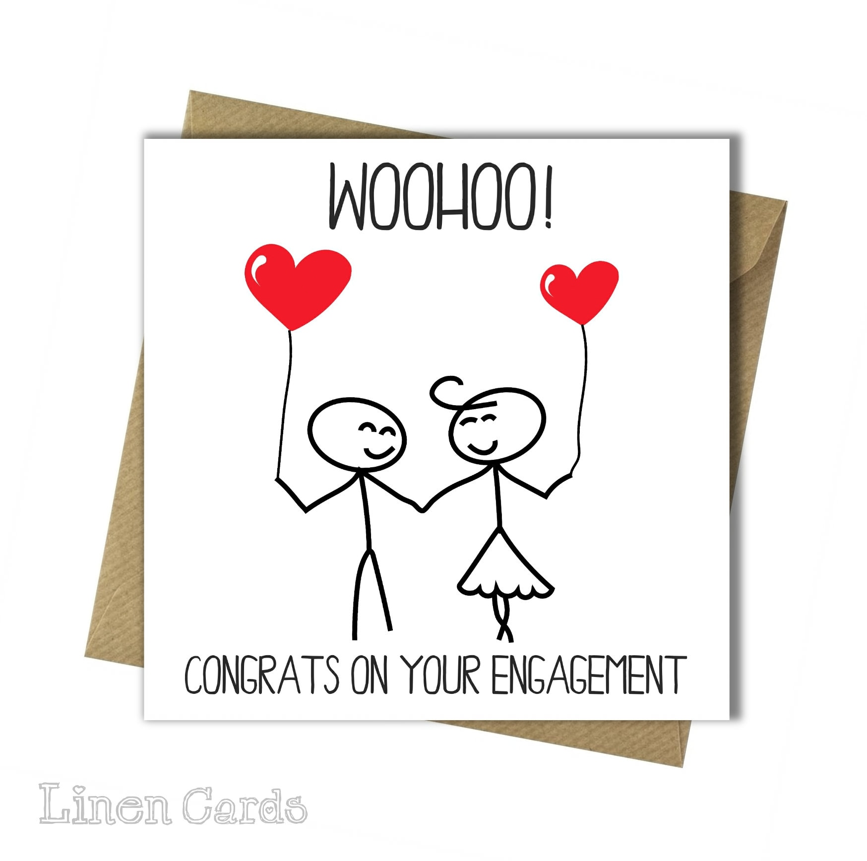 Engagement Card Congratulations on your engagement card Ring Card Bride to be