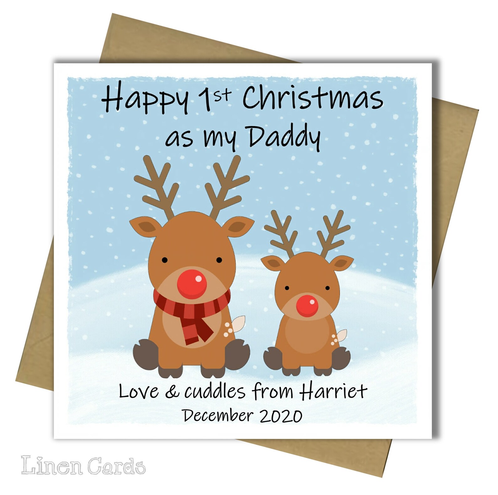 Carte de Noël personnalisée 1er Premier Noël comme Papa Père | Etsy