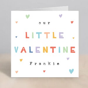 Valentine's Day Card for Kids Child Daughter Son Granddaughter Grandson Girl Boy Our / My Little Valentine Personalised Valentines Card