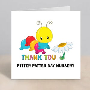 Thank You Card Leaving School Class Thank You Card Thank you Nursery Card Thank You Play Group Card Thank You Card