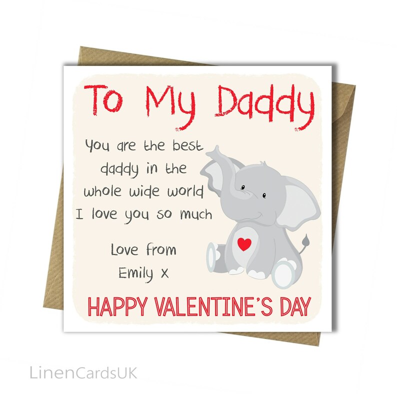 valentines card to daddy