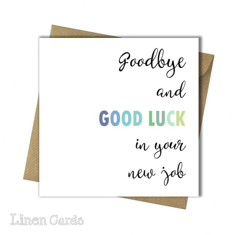New Job Card ~ Leaving Card ~ New Job for Colleague ~ Congratulations New Job Card ~ Good Luck New Job Card ~ Sorry You/'re Leaving Card.
